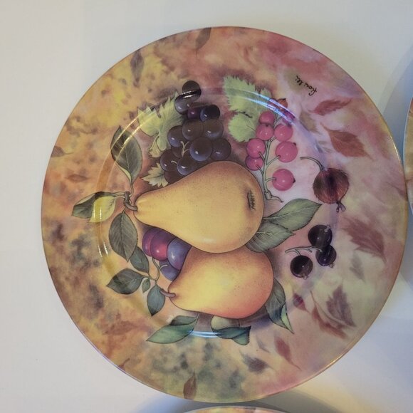 Set Of 5 St. Limoges Fruit-Themed Porcelain Plates Decorative Kitchenware - Picture 8 of 9